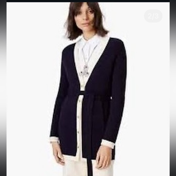 Vintage Tory Burch Sabrina Cardigan 💯 Merino Wool - Picture 6 of 7